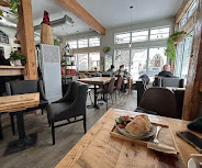 The bright café dining room