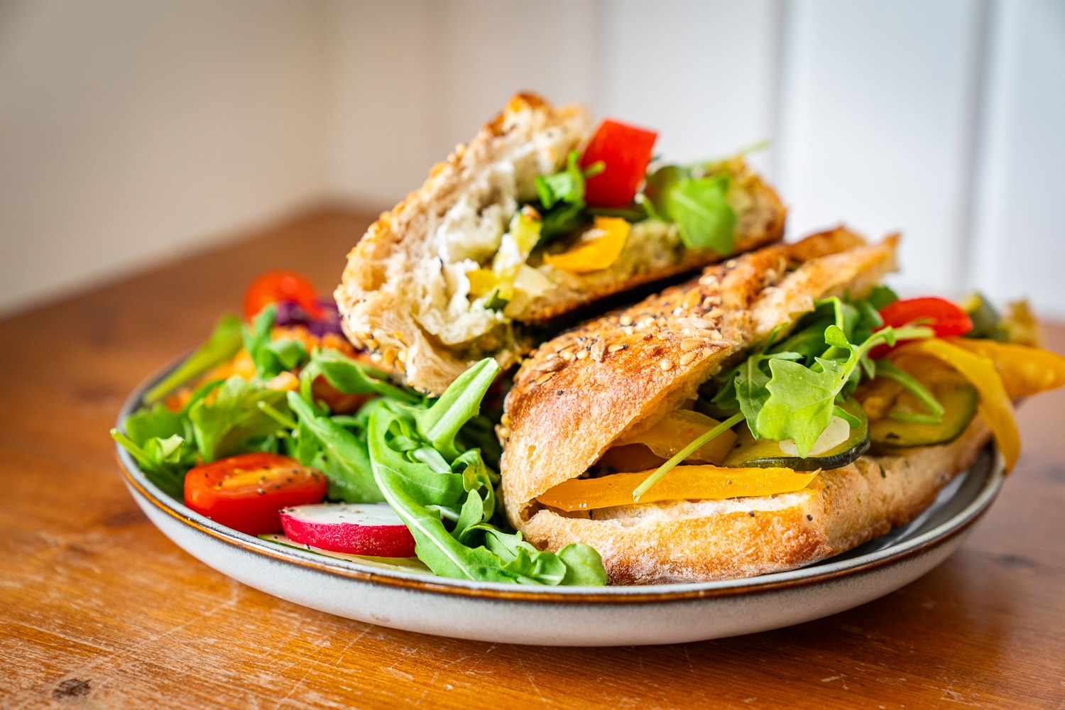 Sandwich with salad